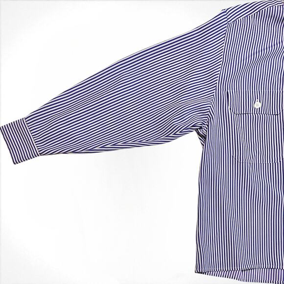 Vintage Rena Rowan Striped Button Up Shirt Size 12 Retro Pockets Vikings Purple - Picture 5 of 7